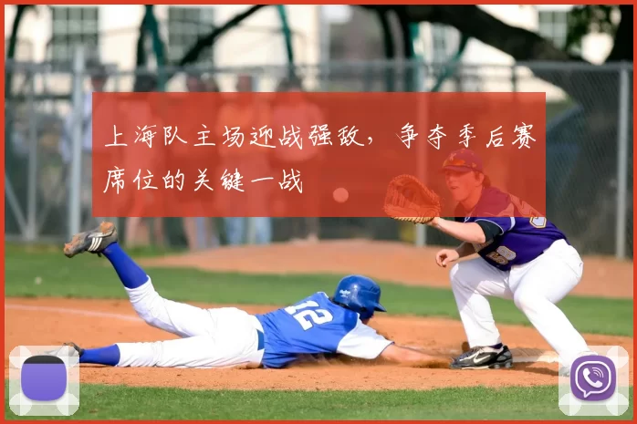 上海队主场迎战强敌，争夺季后赛席位的关键一战
